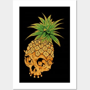 Skull Pineapple,Tropical Style Posters and Art